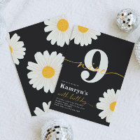 Daisy 9th Birthday Invitation