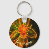 Daisy Abstract Art Flower Personalized Sleutelhanger (Achterkant)