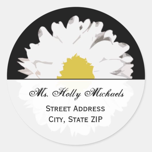 Daisy Address Label Sticker (Voorkant)
