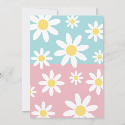 Daisy Amusement Anniversaire Fête Invitation (Dos)