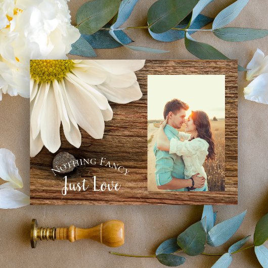 Daisy and Barn Wood Country Weddenschap Save the D Save The Date