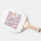 Daisy and Peace Makers Slogan Tafeltennisbatje (Zijkant)