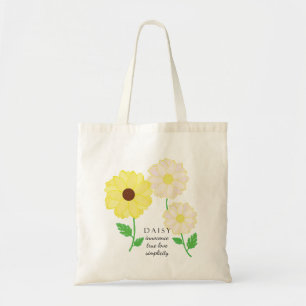 Daisy April Birth Month Flower Bag Tote Bag