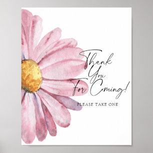Daisy aquarelle - Merci pour la prochaine affiche