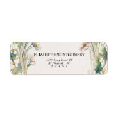 Daisy Art Deco retour adreslabels Etiket (Voorkant)