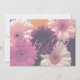 Daisy Baby Girl Uitnodiging of Geboorteaankondigin