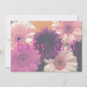 Daisy Baby Girl Uitnodiging of Geboorteaankondigin