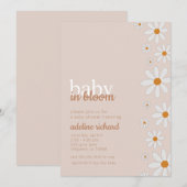 Daisy Baby in Bloom Baby shower Party Invitation (Devant / Derrière)
