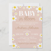 Daisy Baby in Bloom Boho Baby shower Kaart (Voorkant)