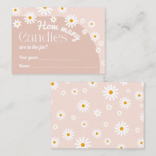 Daisy Baby in bloom Boho Girl Baby shower game Informatiekaartje