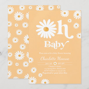 Daisy Baby shower Bohemian Floral Chic Baby shower Kaart