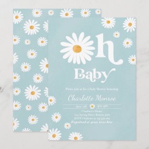 Daisy Baby shower Bohemian Floral Chic Baby shower Kaart