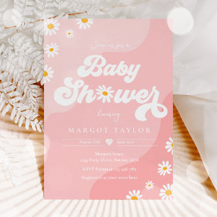 Daisy Baby shower Boho Hippy Baby shower Kaart