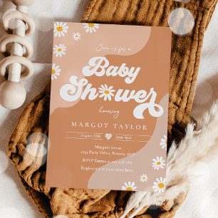 Daisy Baby shower Boho Hippy Baby shower Kaart