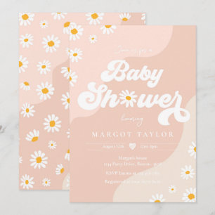 Daisy Baby shower Boho Hippy Vibes Baby shower Kaart