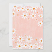 Daisy Baby shower Invitation Boho Retro Daisy Hipp Kaart (Achterkant)
