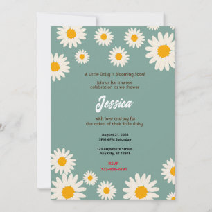 Daisy Baby shower Kaart