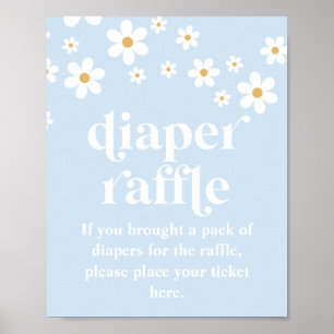 Daisy Baby shower Luier Raffle teken Poster