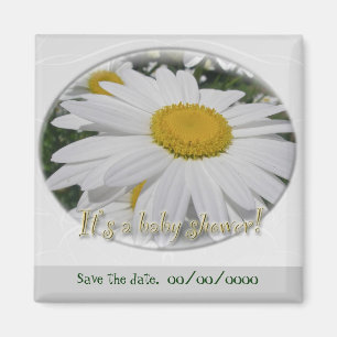 Daisy Baby shower Save the Date Floral Magnet Magneet