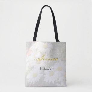 Daisy Background Yellow en Grey Bridesmaid Draagtas