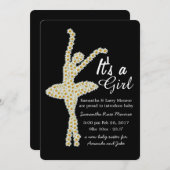 Daisy Ballerina, Nouveau Faire-part bébé (Devant / Derrière)