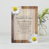 Daisy - Barn Wood - Invitations de mariage (Debout devant)