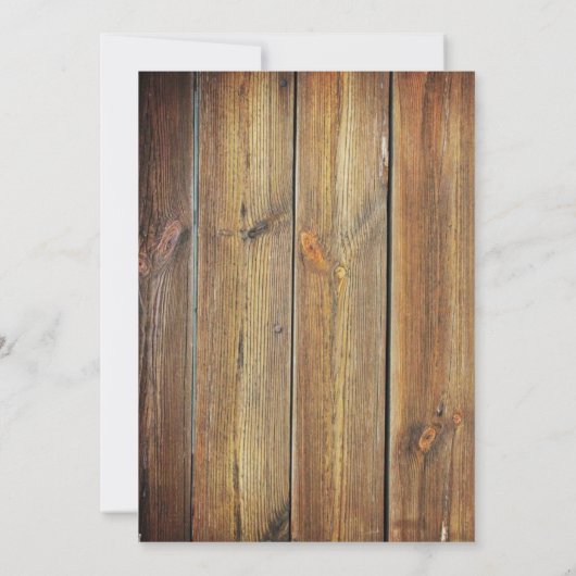 Daisy - Barn Wood - Invitations de mariage (Dos)