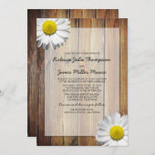 Daisy - Barn Wood - Invitations de mariage (Devant / Derrière)