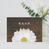 Daisy & Barnwood Rustic Wedding RSVP (Staand voorkant)