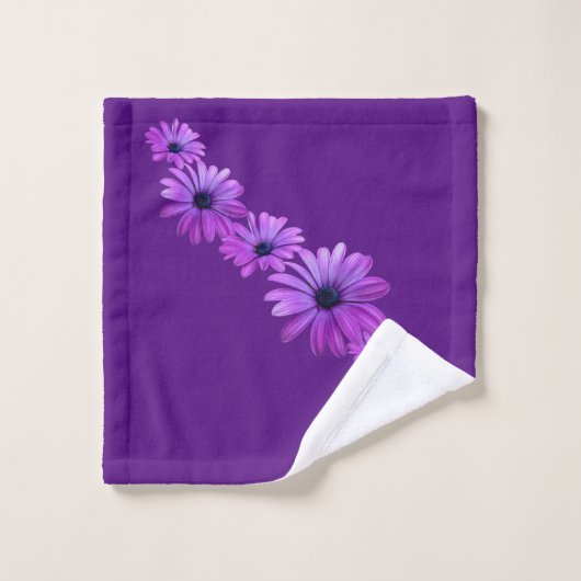 Daisy Bath sets Blue Paars Daisy Bath Bad Handdoek (Wasdoekje)