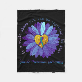 Daisy Be Kind Suicide Prevention Awareness Blauwgr Fleece Deken