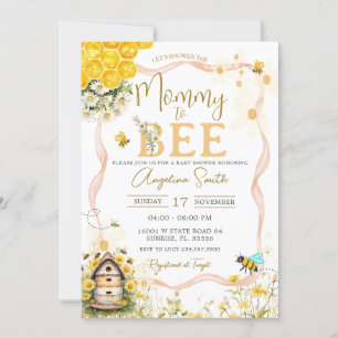 Daisy Bee Garden Baby shower Mama to Bee Kaart