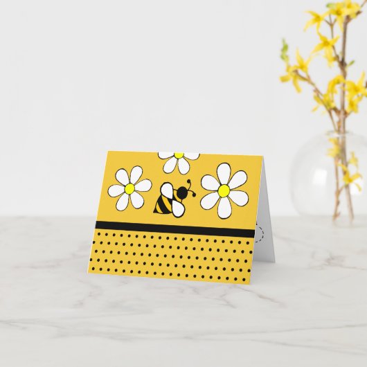 Daisy Bee Merci Cartes pour notes (Fleur jaune)