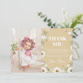 Daisy Bee Verjaardagsfeestje Dank je kaart (Staand voorkant)