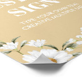 Daisy Bee Verjaardagsfeesttafelteken Poster (Hoek)