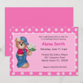 Daisy Beer Verjaardagsuitnodiging Kaart (Voorkant / Achterkant)