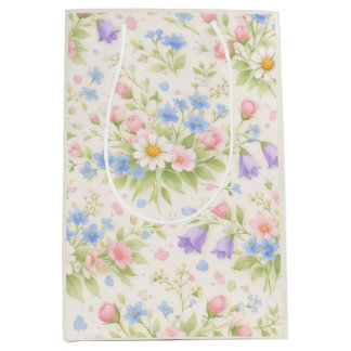 Daisy, Bellflower & Blue Blossom Botanisch Medium Cadeauzakje
