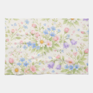 Daisy, Bellflower & Blue Blossom Botanisch Theedoek