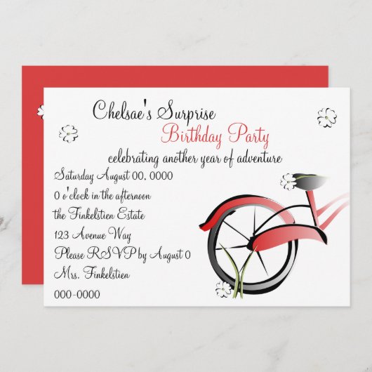 Daisy Bike Ride Kaart (Voorkant / Achterkant)