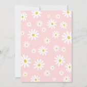 Daisy Birthday Party Bohmian Wild One 1e verjaarda Kaart (Achterkant)