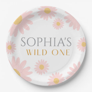 Daisy Birthday Party Bohmian Wild One 1e verjaarda Papieren Bordje