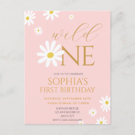 Daisy Birthday Party Bohmian Wild One 1st Birthday Briefkaart