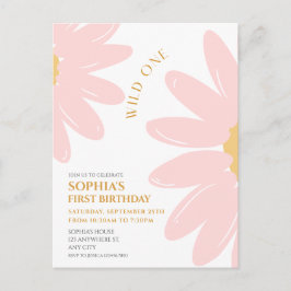 Daisy Birthday Party Bohmian Wild One 1st Birthday Briefkaart