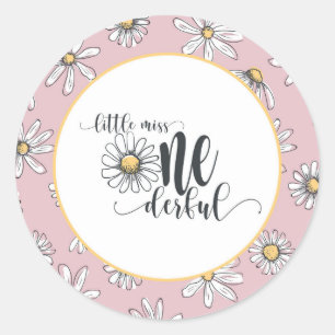 Daisy Birthday Sticker - Little Miss ONE