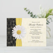 Daisy Black Jaune, Ivory Retraite Invitation (Debout devant)