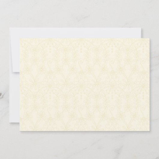 Daisy Black Jaune, Ivory Retraite Invitation (Dos)