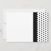 Daisy Black White Polka Dot Sweet 16 Invitation (Dos)
