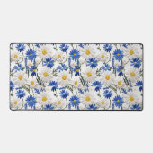 Daisy Blanche Embossée Avec Fleurs de Nigelle Bleu (Recto)