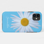Daisy Blauw Wit Script Hoesje-Mate iPhone Case (Achterkant (horizontaal))