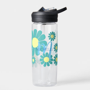 Daisy Blauwgroen Monogram Waterfles